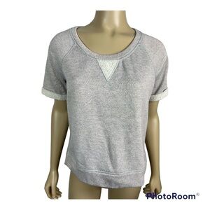 Cupcakes & Cashmere Pink Shimmer Short Sleeve Sweatshirt Sz XS